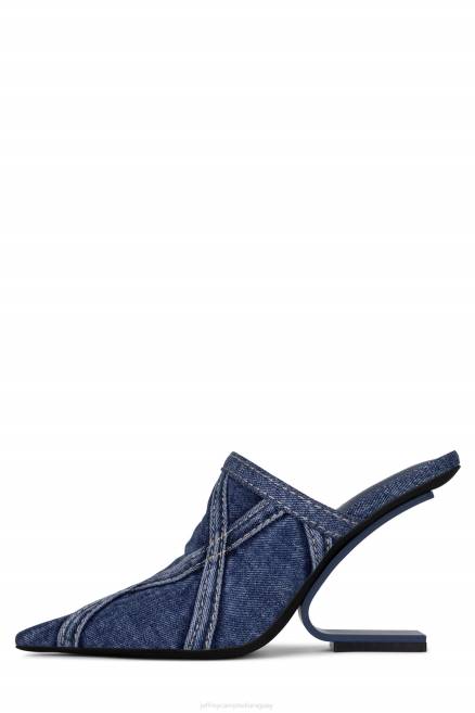 mujer sideeye-jn Jeffrey Campbell F6JX266 el reinicio de mezclilla combinación de mezclilla azul