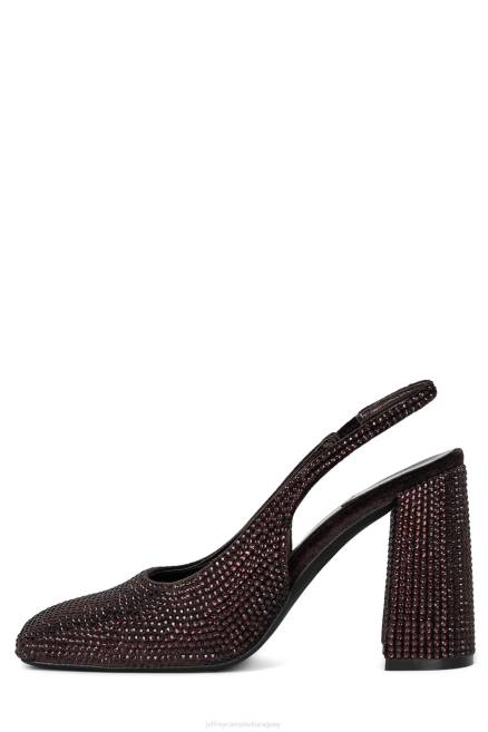mujer blingbling Jeffrey Campbell F6JX1657 mula de tacón combinación de terciopelo marrón